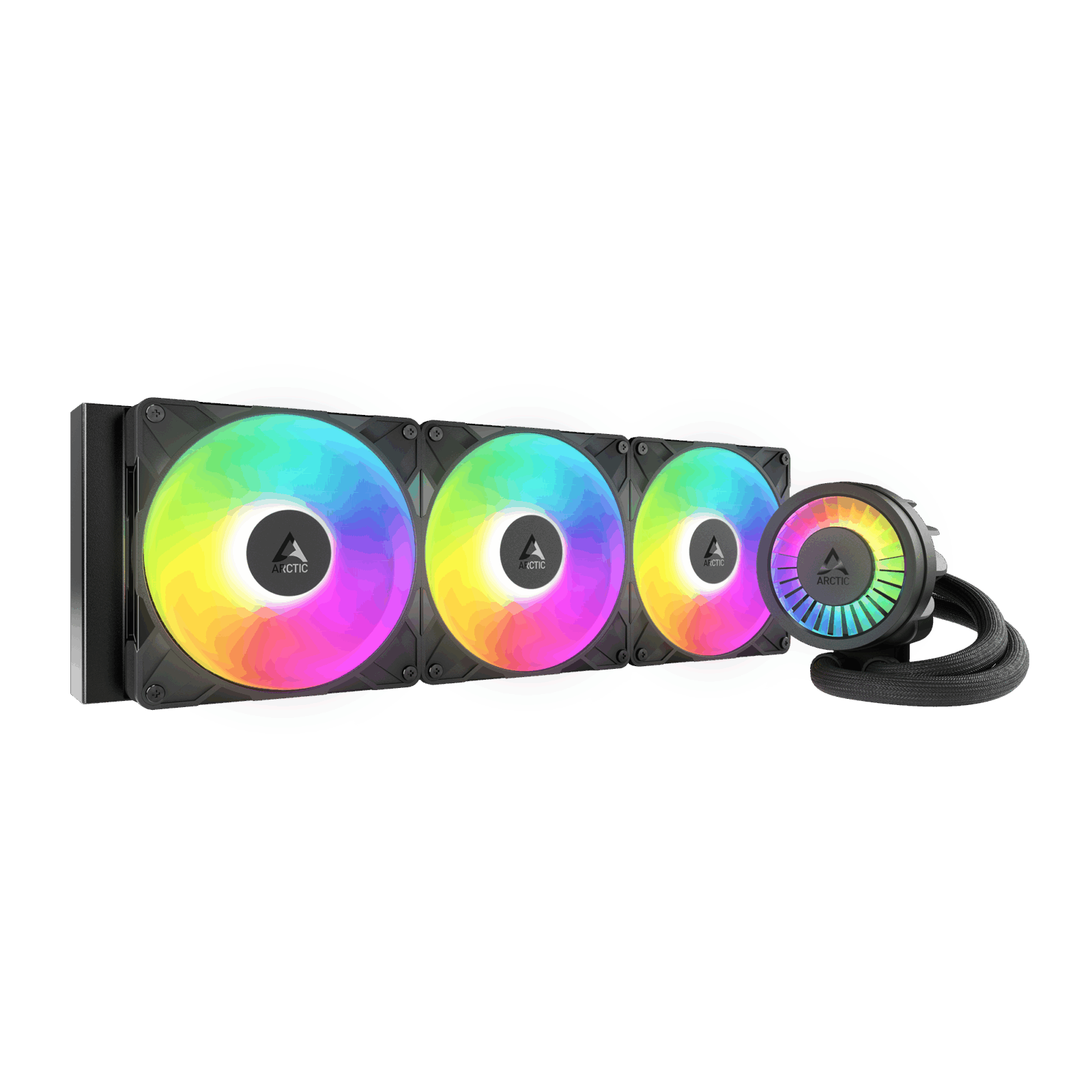ARCTIC Liquid Freezer III Pro A-RGB 420mm Liquid CPU Cooler, P14 Pro PWM Fans & PWM Controlled Pump, Black - Image 2