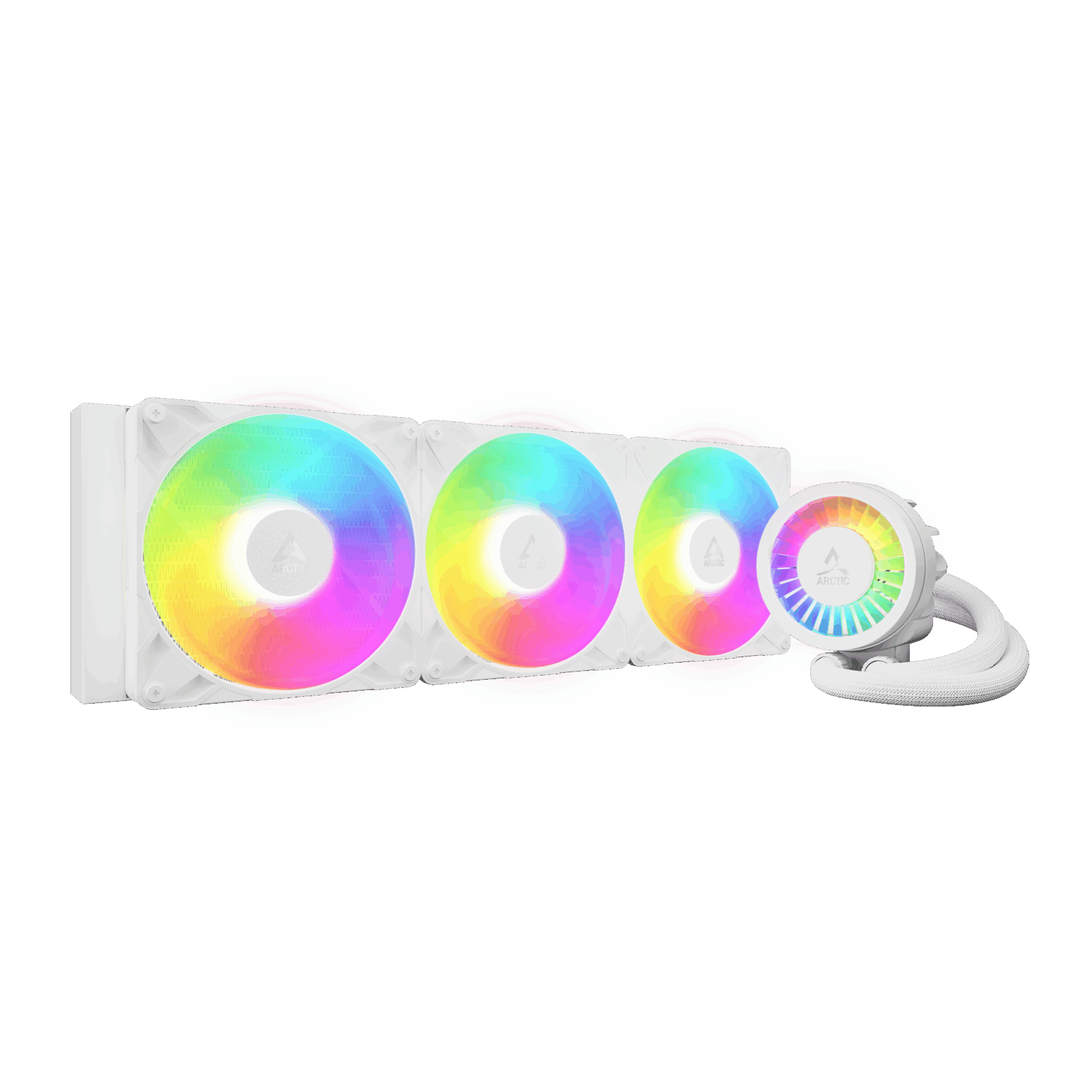 ARCTIC Liquid Freezer III Pro A-RGB 420mm Liquid CPU Cooler, P14 Pro PWM Fans & PWM Controlled Pump, White - Image 3