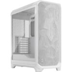 Fractal Design Meshify 3 (White TG Clear) Gaming Case w/ Clear Window, E-ATX, Mesh Front, 3x Momentum 14 Fans, USB-C 20Gbps