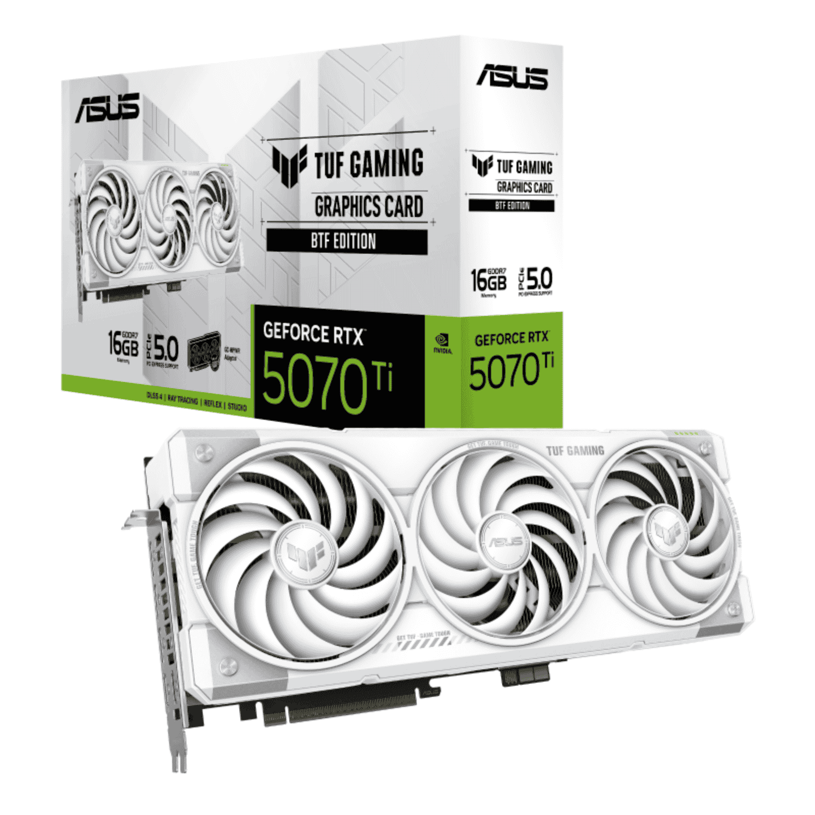 ASUS GeForce RTX 5070 Ti TUF Gaming BTF OC 16GB GDDR7 Graphics Card