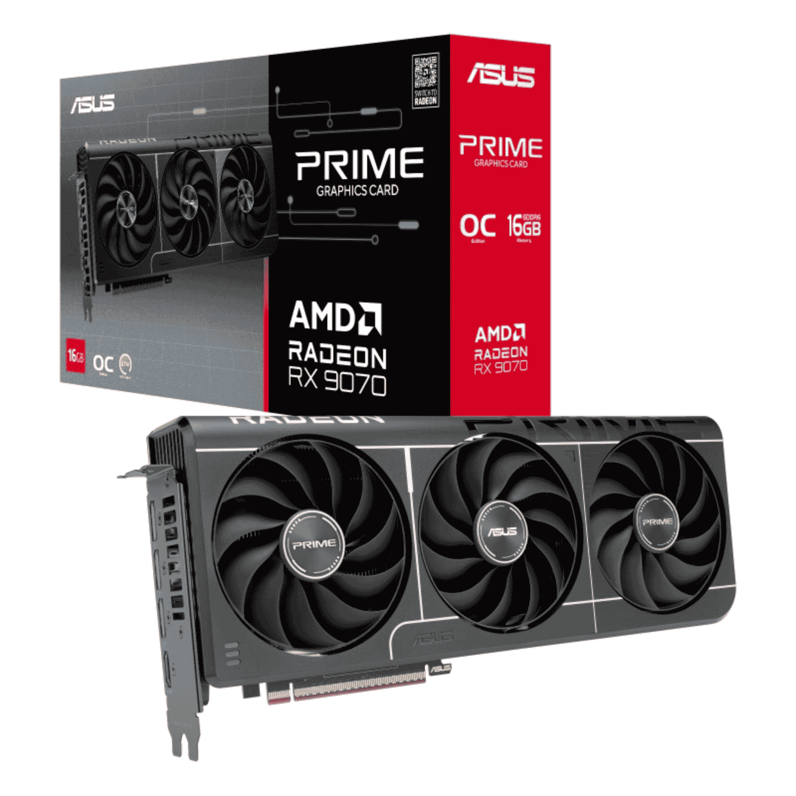 Asus PRIME RX 9070 EVO OC 16GB DDR6 Graphics Card
