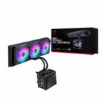 Asus ROG Ryuo IV SLC 360 ARGB Liquid CPU Cooler, Movable 6.67" Curved AMOLED Display, Shortened Tubing, Daisy-Chained ARGB Fans
