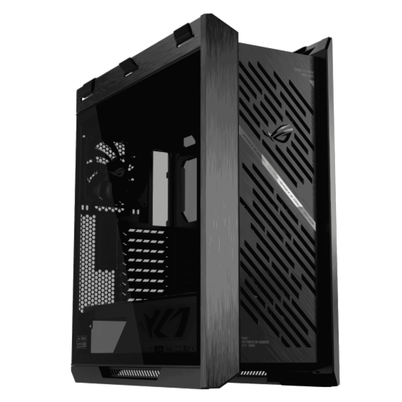 Asus ROG Strix Helios II Gaming Case w/ Glass Windows, E-ATX, 4x Fans, GPU Braces, USB-C 20Gbps, Fan/RGB Control Buttons, Carry Handles, Black