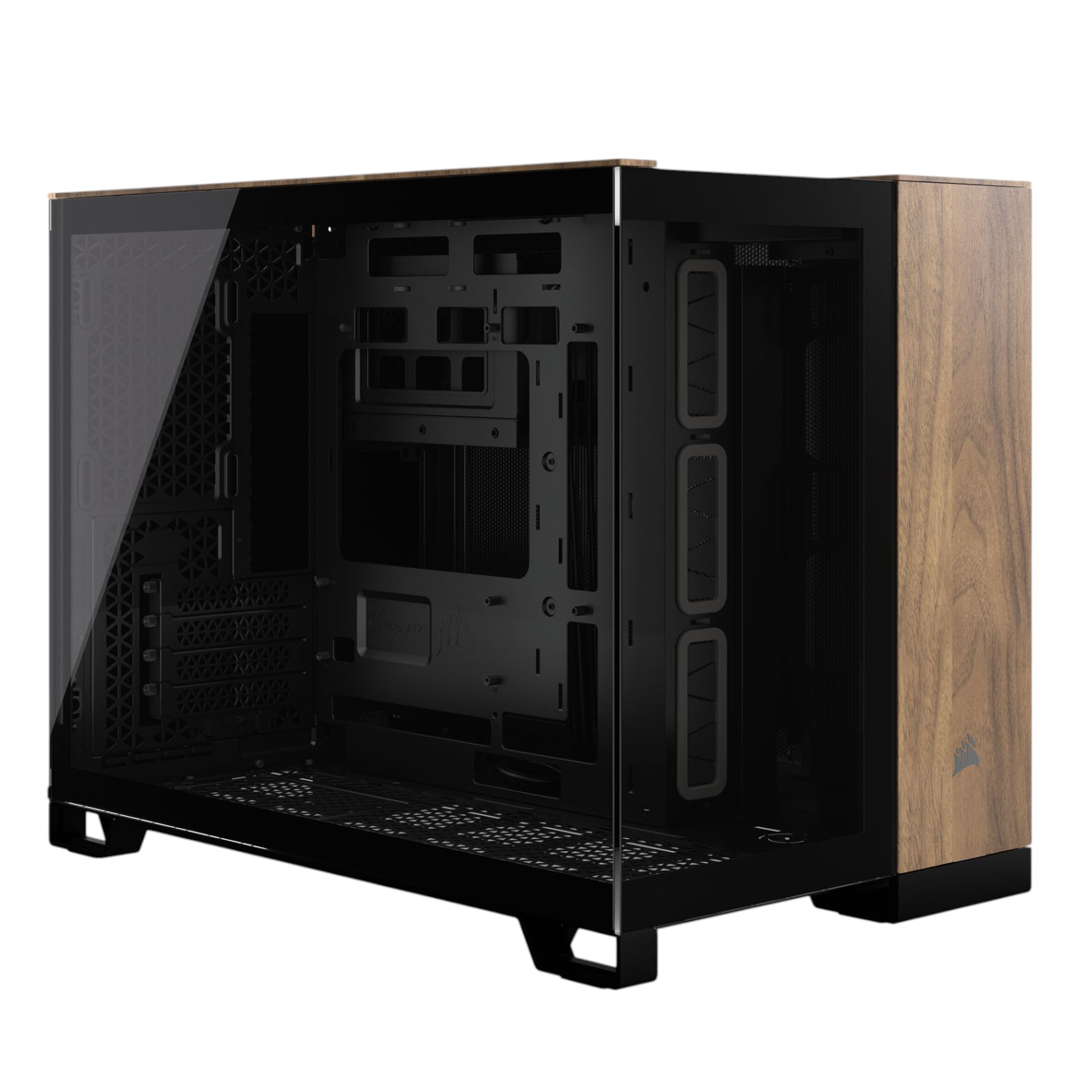Corsair 2500X Walnut Mid Tower Case - Black