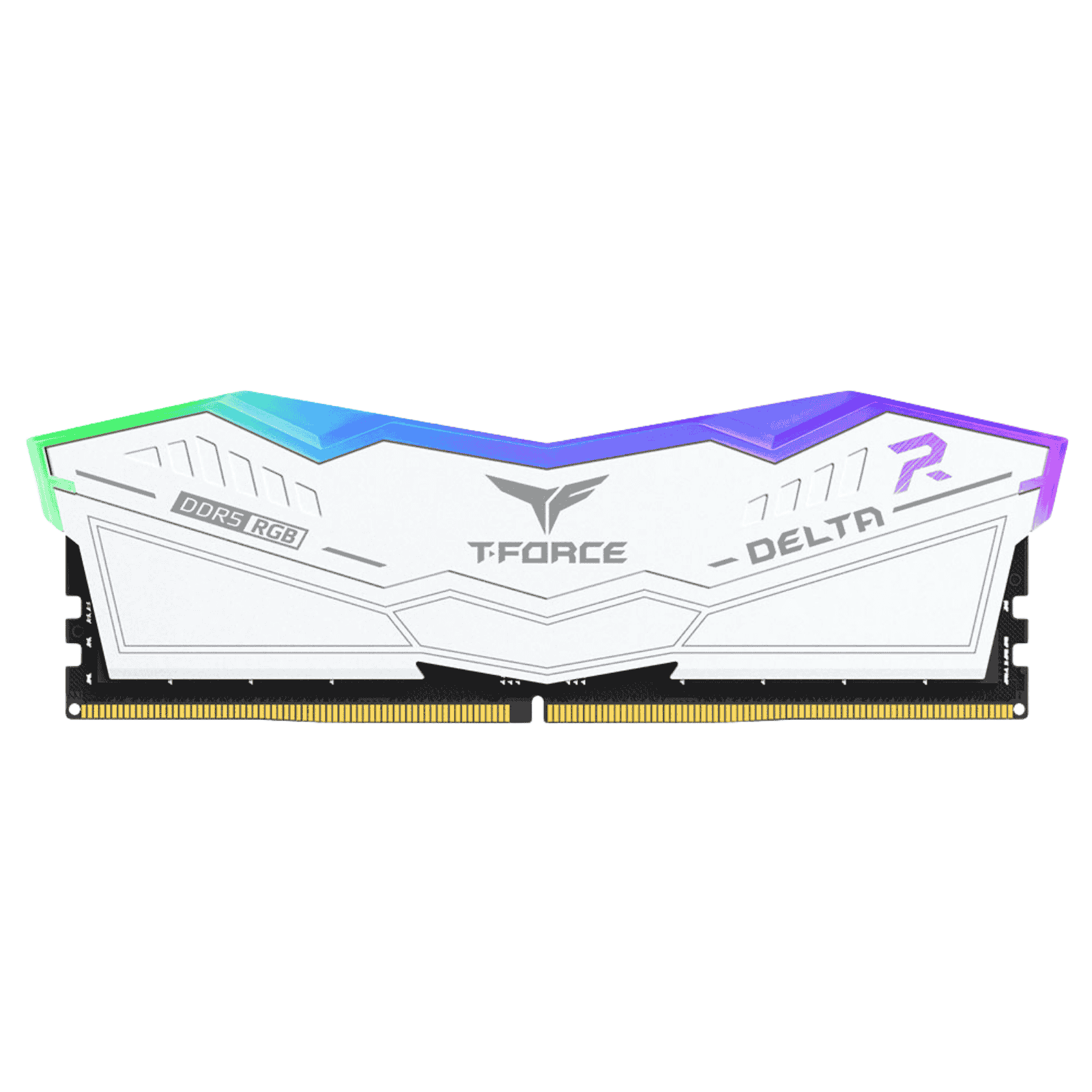 Team T-Force Delta RGB 64GB Kit (2 x 32GB), DDR5, 6000MHz (PC5-48000), CL38, ECC, AMD EXPO & XMP 3.0, PMIC, DIMM Memory, White