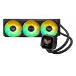 Asus TUF Gaming LC III 360 ARGB LCD Liquid CPU Cooler, 360mm Radiator, Customisable 2.8" LCD, 3x ARGB PWM Fans, Black - Image 2