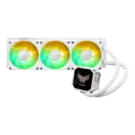 Asus TUF Gaming LC III 360 ARGB LCD White Edition Liquid CPU Cooler, 360mm Radiator, Customisable 2.8" LCD, 3x ARGB PWM Fans - Image 2