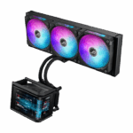Asus ROG Ryuo IV SLC 360 ARGB Liquid CPU Cooler, Movable 6.67" Curved AMOLED Display, Shortened Tubing, Daisy-Chained ARGB Fans - Image 3