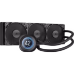 Corsair NAUTILUS 360 RS LCD Liquid CPU Cooler, Personalised LCD Screen, RS120 Magnetic Dome Fans, Daisy-Chain Connections, Black - Image 2