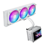 Asus ROG Ryuo IV SLC 360 ARGB White Edition Liquid CPU Cooler Movable 6.67" Curved AMOLED Display Shortened Tubing Daisy-Chained ARGB Fans - Image 5