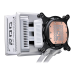 Asus ROG Ryuo IV SLC 360 ARGB White Edition Liquid CPU Cooler Movable 6.67" Curved AMOLED Display Shortened Tubing Daisy-Chained ARGB Fans - Image 3