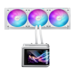 Asus ROG Ryuo IV SLC 360 ARGB White Edition Liquid CPU Cooler Movable 6.67" Curved AMOLED Display Shortened Tubing Daisy-Chained ARGB Fans - Image 2