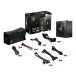 MSI 850W ATX 3.1 PSU Fully Modular 80+/Cybenetics Gold LLC Full-Bridge PCIe 5.1 - Image 6