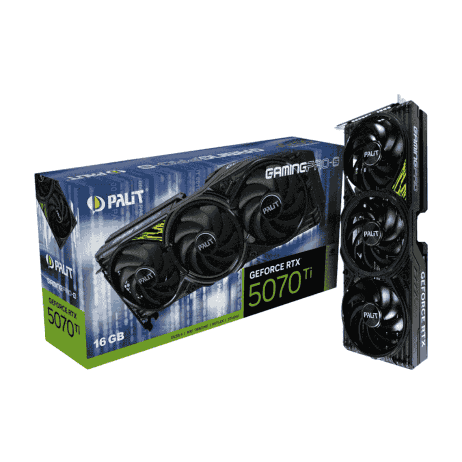 Palit RTX 5070 Ti Gaming Pro-S PCIe5 16GB DDR7 HDMI 3 DP 2452MHz Clock RGB Lighting Palit RTX 5070 Ti Gaming Pro-S PCIe5 16GB DDR7 HDMI 3 DP 2452MHz Clock RGB Lighting - Image 1